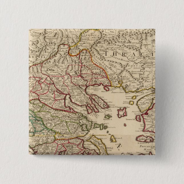 Greece and Macedonia Button (Front)