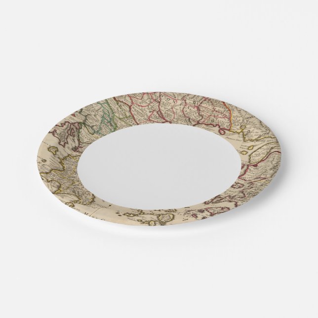 Greece and Macedonia Paper Plates (Angled)