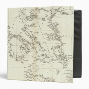 Greece and Turkey Engraved Map Binder