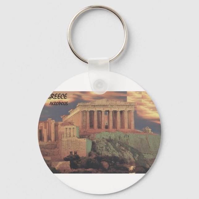 Greece Athens Parthenon Clouds (St.K) Keychain (Front)
