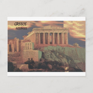 Greece Athens Parthenon Clouds (St.K) Postcard