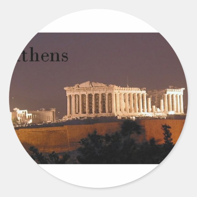 Greece Athens Parthenon (St.K) Classic Round Sticker (Front)