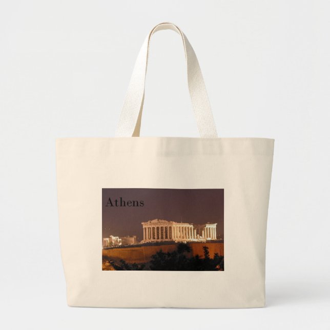 Greece Athens Parthenon (St.K) Large Tote Bag (Front)