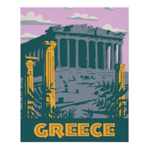 Greece Athens Poster Travel,