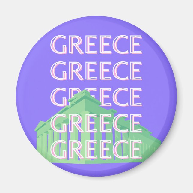 Greece, Athens Travel Art Magnet (Front)