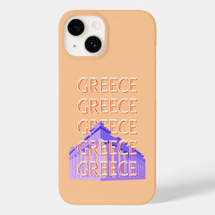 Greece, Athens Travel Art, Orange Case-Mate iPhone 14 Case