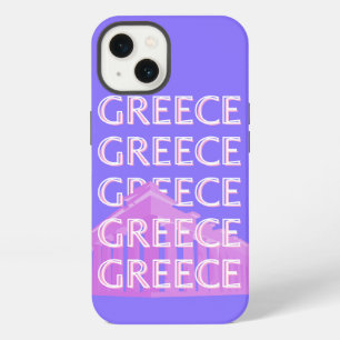 Greece, Athens Travel Art, Retro Travel Art iPhone 13 Case