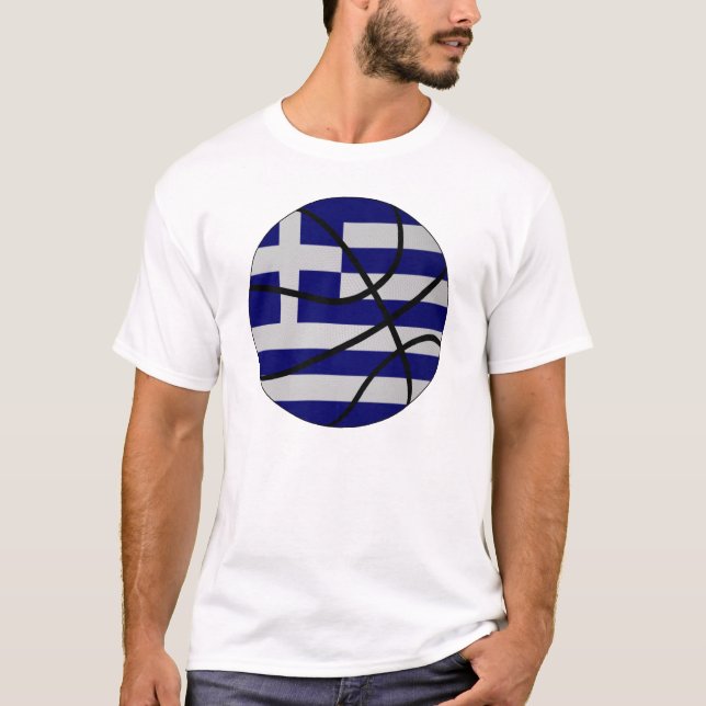 Greece Basketball T-shirt (Front)