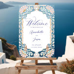 Greece Blue Floral Ornate Frame Wedding Welcome Acrylic Sign<br><div class="desc">Transport yourself to Greece with our dreamy Greece-inspired wedding welcome acrylic sign. Inspired by the mesmerizing beauty of Greece, captivating ocean views, and enchanting architecture. From the mesmerizing blues of the Aegean Sea to the sun-kissed hues of the Mediterranean coast, our wedding design is inspired by the magical palette of...</div>