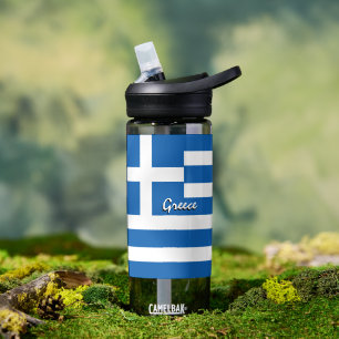 Greece bottle, patriotic Greek Flag Water Bottle
