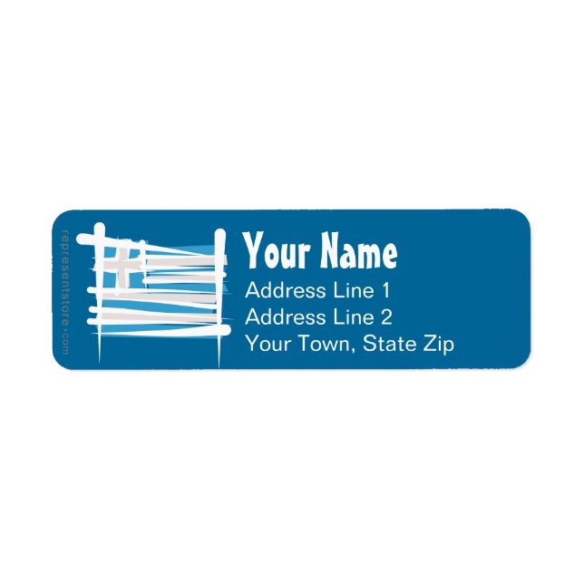 Greece Brush Flag Label (Front)