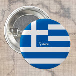 Greece button, patriotic Greek Flag travel /sports Button<br><div class="desc">Buttons: Greece & Greek Flag - love my country,  travel,  holiday,  national patriots / sports fans</div>