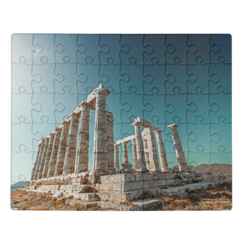 Greece Cape Sounion _ Ruins of an ancient temple Jigsaw Puzzle