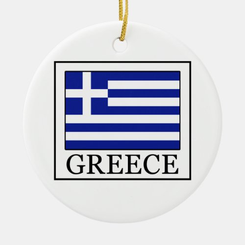 Greece Ceramic Ornament