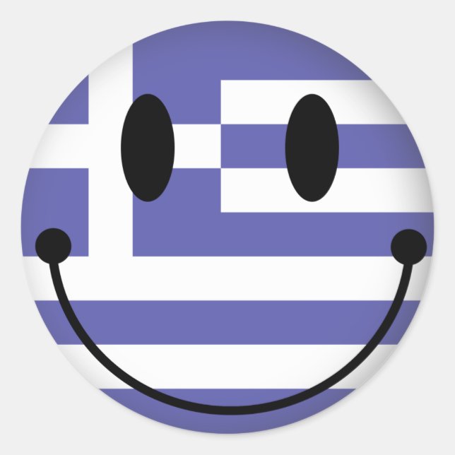Greece Classic Round Sticker (Front)