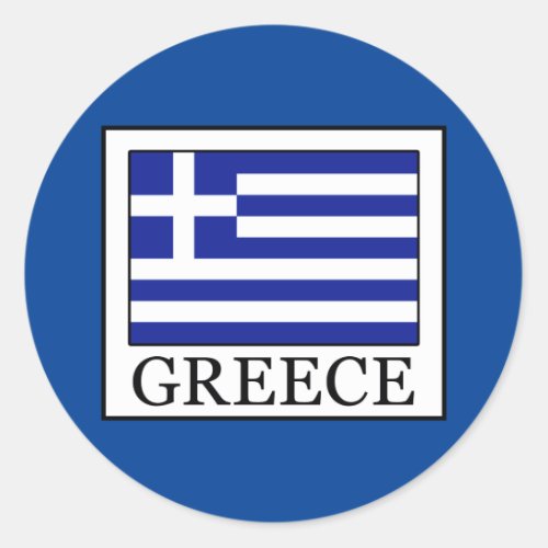 Greece Classic Round Sticker