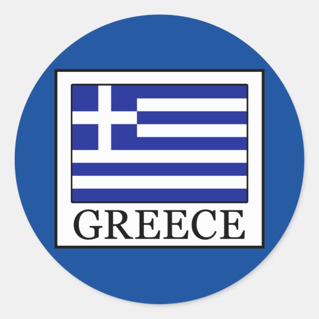 Greece Classic Round Sticker (Front)