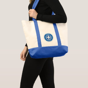 Greece Coat of Arms Circle Shape Tote Bag