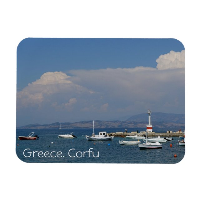 Greece, Corfu, Old Lighthouse, Magnet (Horizontal)