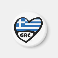 Greece Country Code Flag Heart, GRC