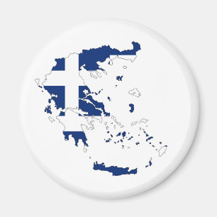greece country flag map shape symbol magnet