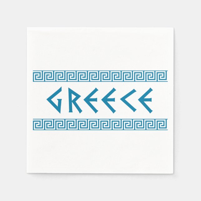 greece country nation text name symbol greek trave napkins (Front)