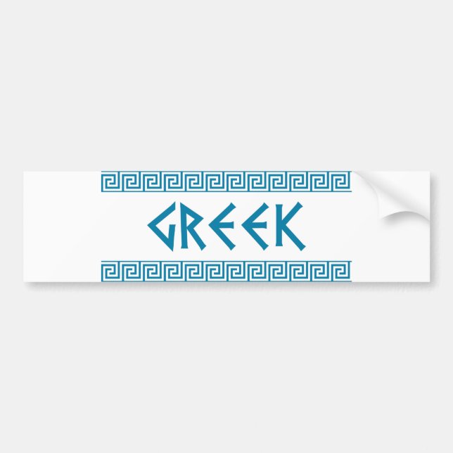 greece country symbol name text greek bumper sticker (Front)