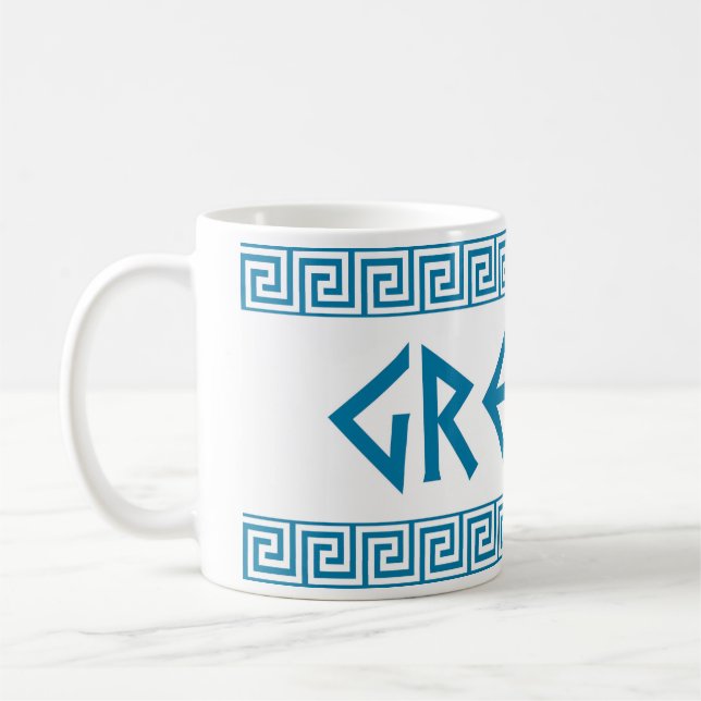 greece country symbol name text greek coffee mug (Left)