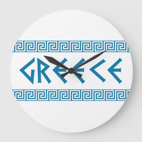 greece country symbol name text greek large clock