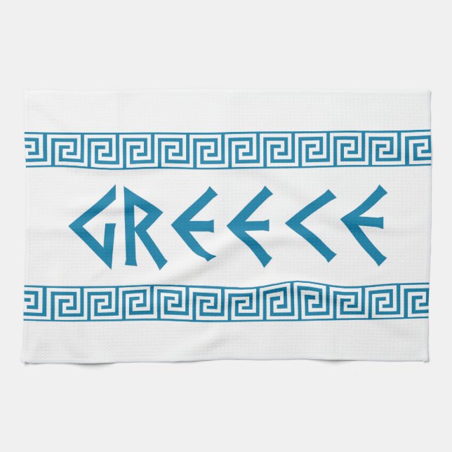 greece country symbol name text greek towel (Horizontal)