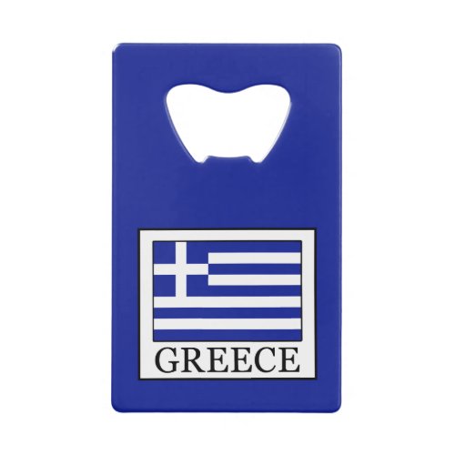 Greece Credit Card Bottle Opener