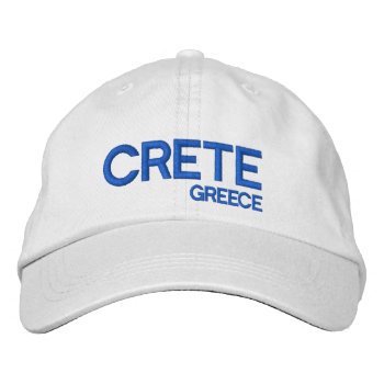 Greece Crete* Adjustable Cap by Azorean at Zazzle