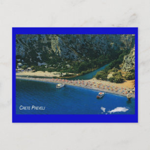 Greece, Crete, beach at Preveli, Mediterranean Postcard