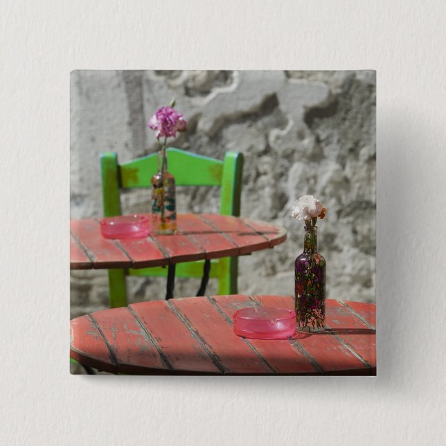 GREECE, CRETE, Hania Province, Hania: Colorful 2 Button (Front)