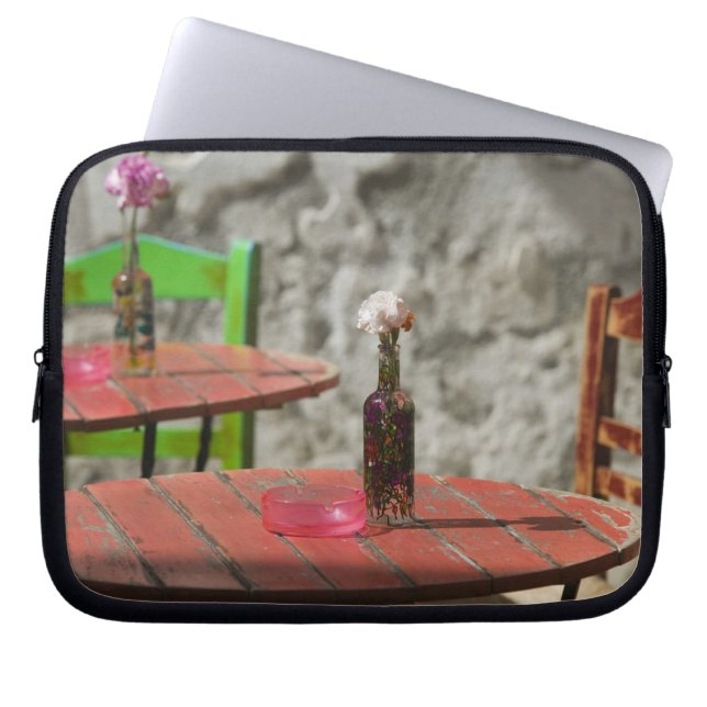 GREECE, CRETE, Hania Province, Hania: Colorful Laptop Sleeve (Front)