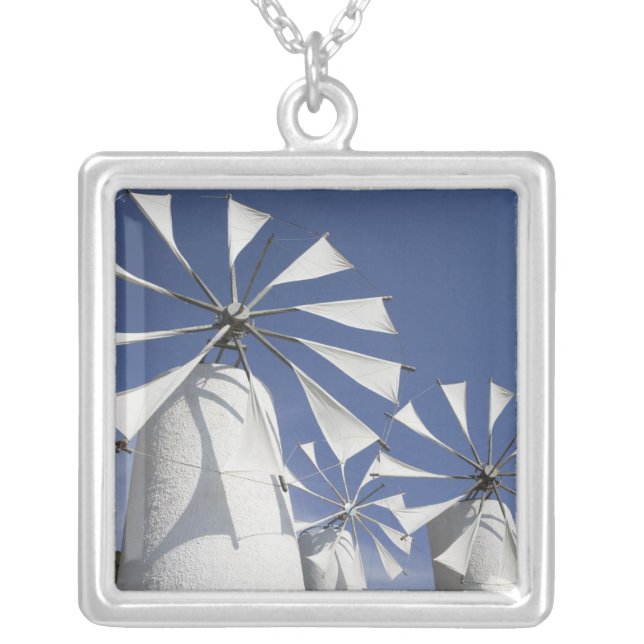 GREECE, CRETE, Iraklio Province, Ano Kera: 2 Silver Plated Necklace (Front)