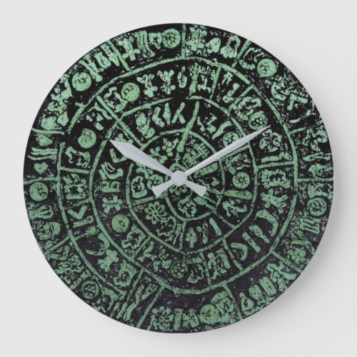 Greece Crete Phaistos ancient disk history code Mi Large Clock