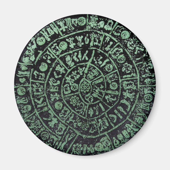 Greece Crete Phaistos ancient disk history code Mi Magnet (Front)