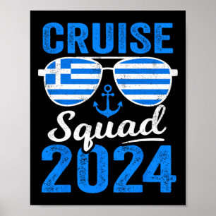 Greece Cruise Squad 2025 Matching Family Group Gre Poster