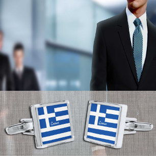 Greece cufflinks, Greek Flag fashion / business Cufflinks