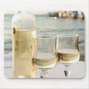 Greece, Cyclades Islands, Mykonos, Wine on table Mouse Pad