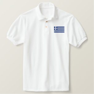 GREECE EMBROIDERED POLO SHIRT