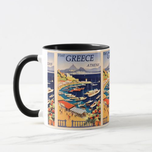 Greece Europe Athens Vintage Travel  Mug