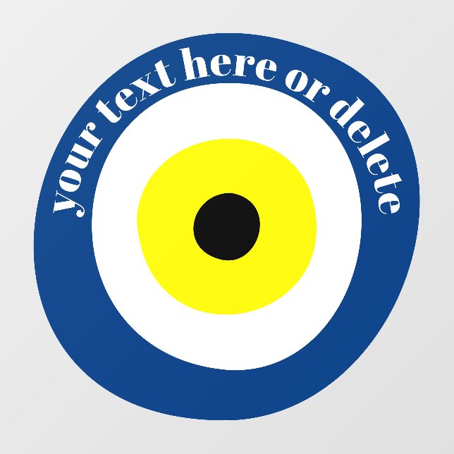 Greece Evil Eye Luck Symbol Wall Decal (Front)