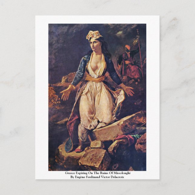 Greece Expiring On The Ruins Of Missolonghi Postcard (Front)