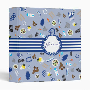 Greece: famous items of the country binder