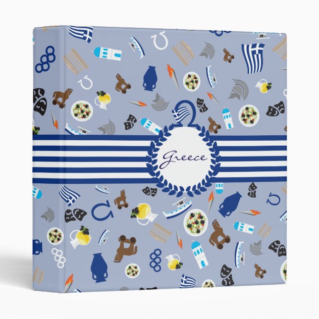 Greece: famous items of the country binder (Front/Spine)