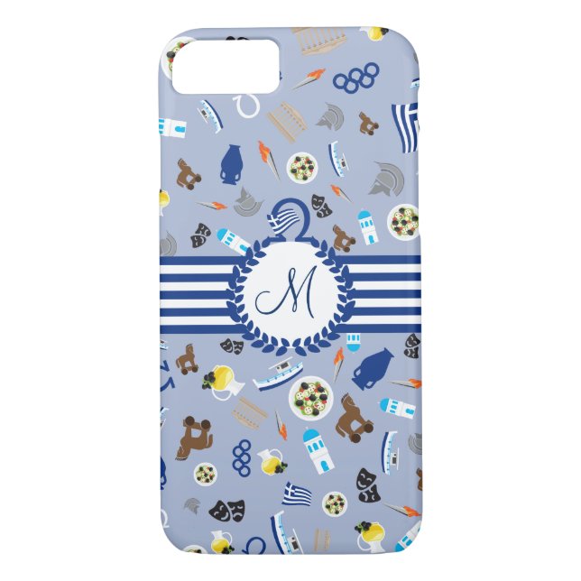 Greece: famous items of the country Case-Mate iPhone case (Back)