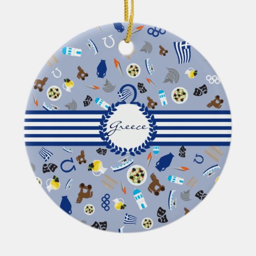 Greece famous items of the country ceramic ornament