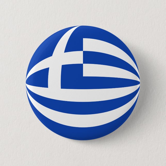 Greece Fisheye Flag Button (Front)